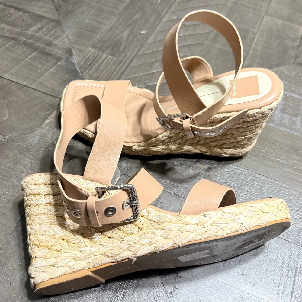 Dolce Vita Aldona espadrille wedge sandals raffia platform W10